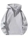 Quarter Zipper Solid Hoodie