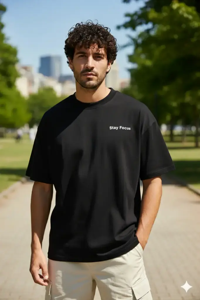 Round Neck Casual T-Shirt- Men's