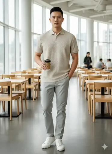 [MPT-Jaggard] New Men's Polo T-Shirt- JACQUARD